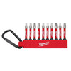 Milwaukee 48-32-4091 10pc SHOCKWAVE #2 Square Driver Bit Set with Carabiner
