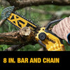 DeWalt DCCS623QQ1 20V MAX XR 8 inch Cordless Brushless Pruning Chainsaw Kit