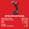 Milwaukee 2962-22R M18 FUEL Cordless Brushless 1/2" Mid-Torque Impact Wrench with Friction Ring Kit