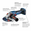 Bosch GWS18V-13CN PROFACTOR 18V Cordless Brushless 5 inch / 6 inch Angle Grinder with Slide Switch (Tool Only)