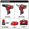 Milwaukee 2494-22 M12 2pc Drill Driver / Impact Driver Combo Kit Milwaukee 2494-22 M12 2pc Drill Driver / Impact Driver Combo Kit
