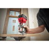 Milwaukee 2723-20 M18 FUEL Compact Router cutting wood (battery sold separately) Milwaukee 2723-20 M18 FUEL Compact Router cutting wood (battery sold separately)