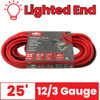 Summit ST80060 25 foot 12/3 Gauge All-Weather Extension Cord with Lighted End