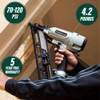 Metabo HPT NT65MA4 15-Gauge 2-1/2 inch Angled Finish Nailer with Air Duster