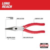 Milwaukee 48-22-6101 8 inch Comfort Grip Long Nose Pliers Milwaukee 48-22-6101 8 inch Comfort Grip Long Nose Pliers