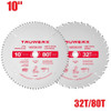 Truwerx 45070 10 inch Circular Saw Blade Set - 32T / 80T Truwerx 45070 10 inch Circular Saw Blade Set - 32T / 80T