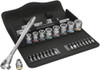 Wera 05004050001 8100 SB Zyklop 29pc Metal Push Through 3/8 Inch Ratchet Set - SAE
