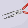 Knipex 2611200SBA 8 inch Long Nose Pliers with Cutter  showing with jaws open Knipex 2611200SBA 8 inch Long Nose Pliers with Cutter  showing with jaws open