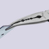 Knipex 2881280SBA 11 inch Extra Long Straight Needle Nose Pliers showing holding flat metal Knipex 2881280SBA 11 inch Extra Long Straight Needle Nose Pliers showing holding flat metal