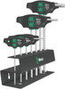 Wera 05023453001 454/7 HF 7pc Metric Hex-Plus T-Handle Screwdriver Set with Metal Rack