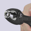 Knipex 8202200SBA 8 inch Twin Grip pliers showing holding a bolt at the end Knipex 8202200SBA 8 inch Twin Grip pliers showing holding a bolt at the end
