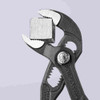 Knipex 8701300SBA 12 inch Cobra Water Pump Plier showing holding square stock Knipex 8701300SBA 12 inch Cobra Water Pump Plier showing holding square stock