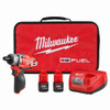 Milwaukee 2402-22 M12 FUEL Cordless Brushless 1/4 inch Hex 2-Speed Screwdriver Kit showing pieces included in kit Milwaukee 2402-22 M12 FUEL Cordless Brushless 1/4 inch Hex 2-Speed Screwdriver Kit showing pieces included in kit