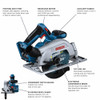 Bosch GKS18-22N 18V Cordless Brushless 6-1/2 inch Blade-Right Circular Saw (Tool Only) showing features of the saw