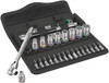 Wera 05004021001 8100 SA 11 Zyklop 28pc Metal Switch Lever 1/4-inch Ratchet Set - SAE
