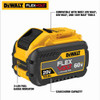 DeWalt DCB609-2 20V / 60V MAX FLEXVOLT 9.0 Ah Li-Ion Batteries - 2pk showing the features of the battery