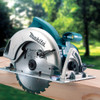 Makita 5007NB 15 Amp 7-1/4 inch Circular Saw showing saw sitting on dimensional lumber in between cuts Makita 5007NB 15 Amp 7-1/4 inch Circular Saw showing saw sitting on dimensional lumber in between cuts
