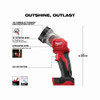 Milwaukee 3697-27 M18 FUEL 7-Tool Cordless Combo Kit showing features of the LED flashlight