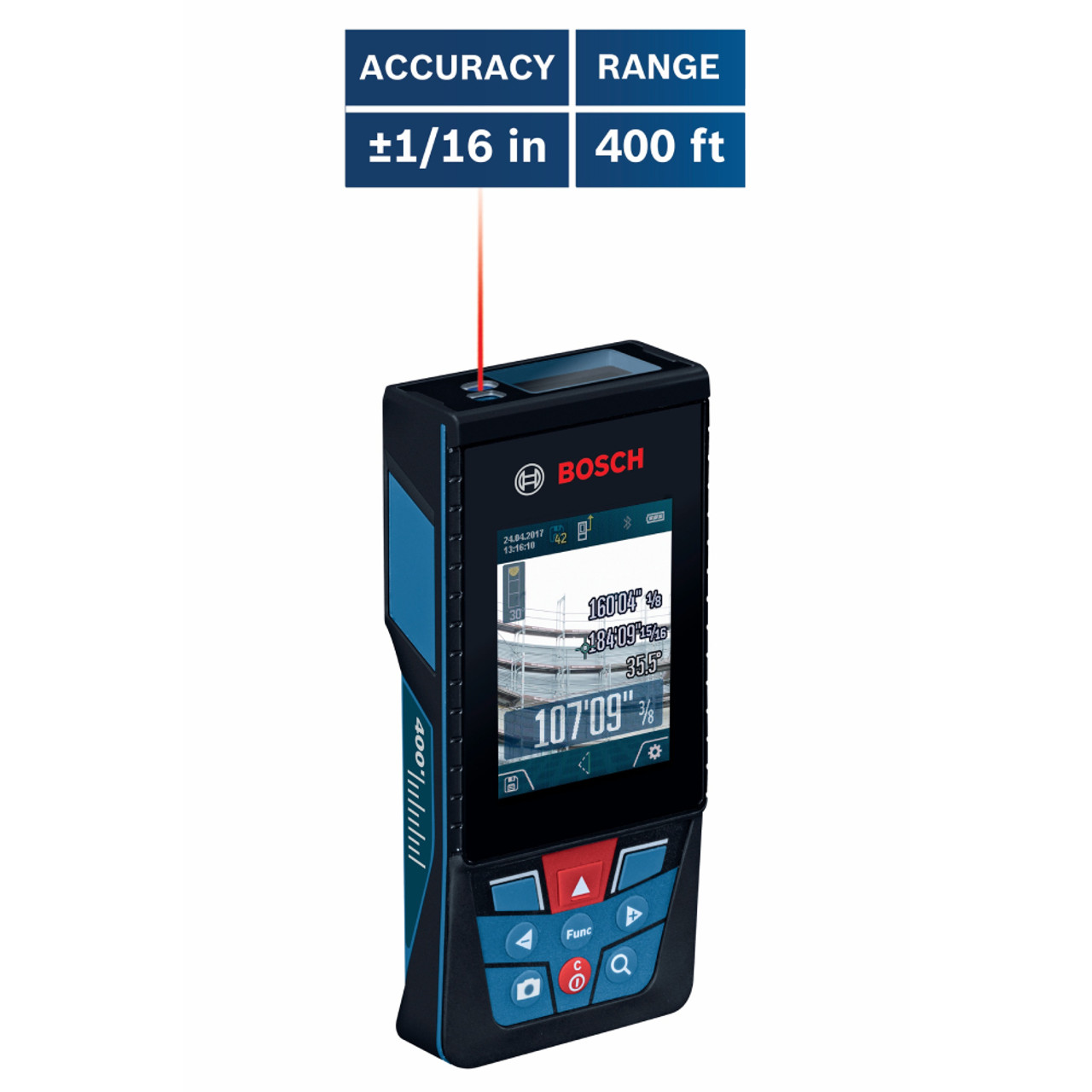 Bosch GLM400CL BLAZE Outdoor 400 feet Connected Laser Measure with Camera and seeing accuracy and distance Bosch GLM400CL BLAZE Outdoor 400 feet Connected Laser Measure with Camera and seeing accuracy and distance