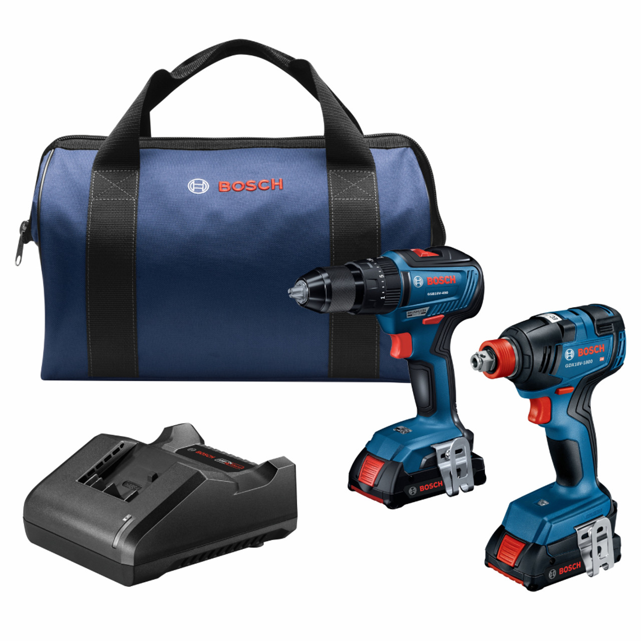 Bosch GXL18V-240B22 2-Tool 1/2 inch Hammer Drill/Driver  and Two-In-One Bit/Socket Impact Driver/Wrench Combo Kit