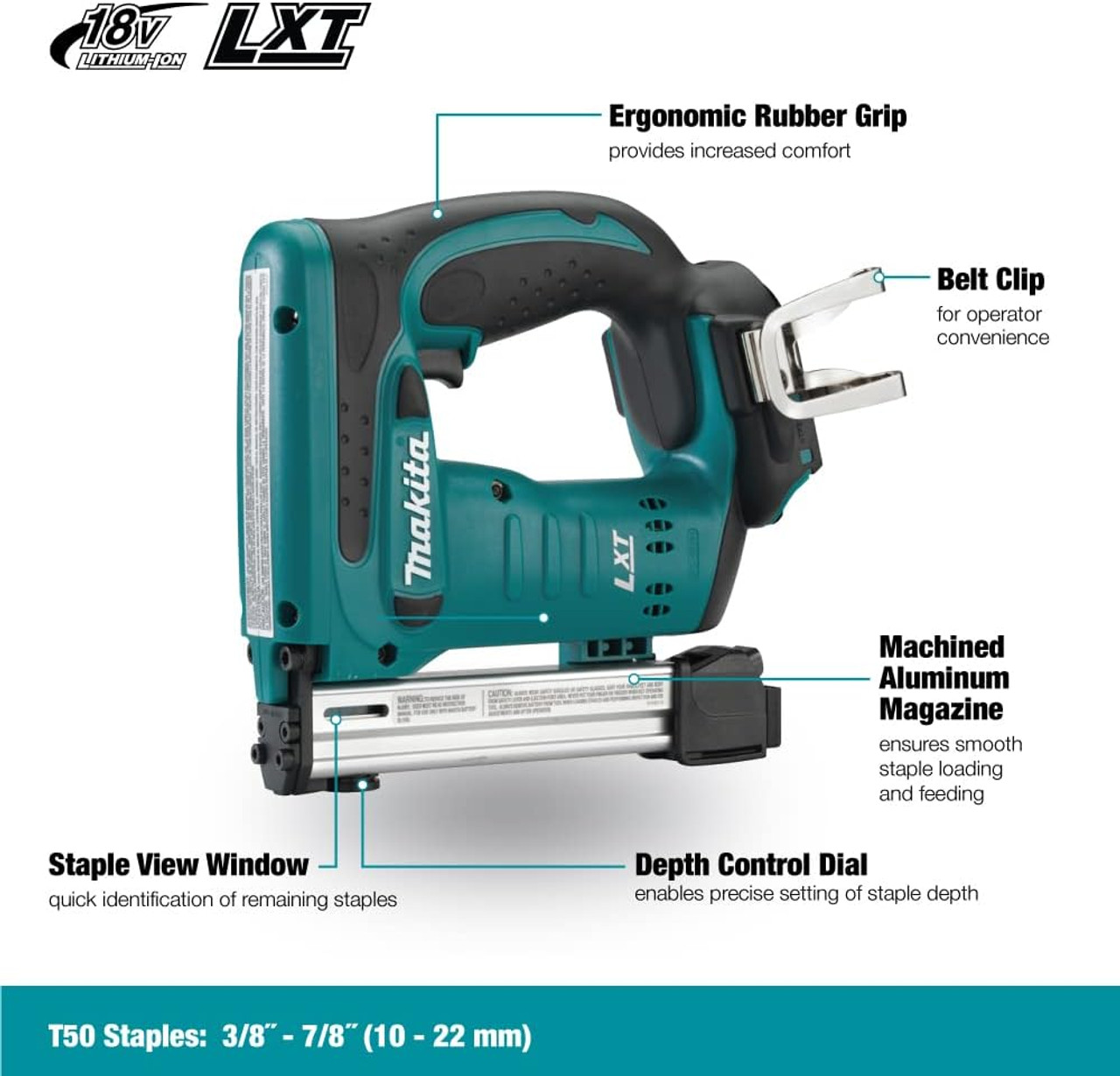 Makita DST221Z 18V LXT Cordless Stapler (Tool Only) Makita DST221Z 18V LXT Cordless Stapler (Tool Only)