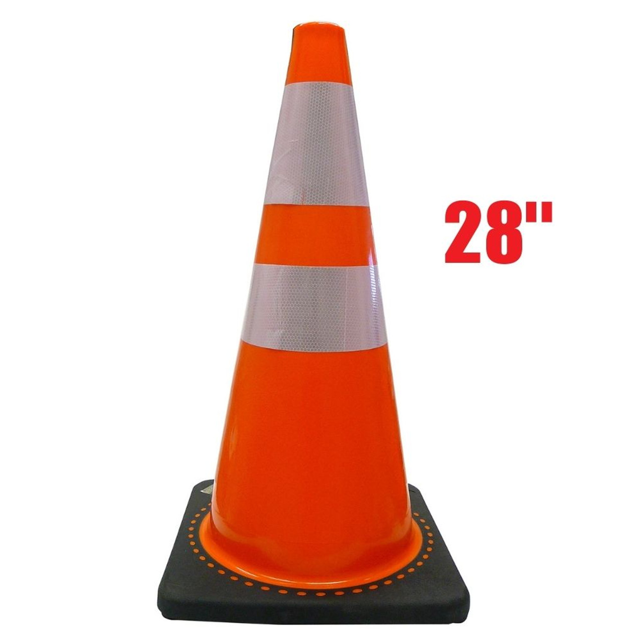Truwerx 60306 28 Inch Traffic Cone with Reflective Tape