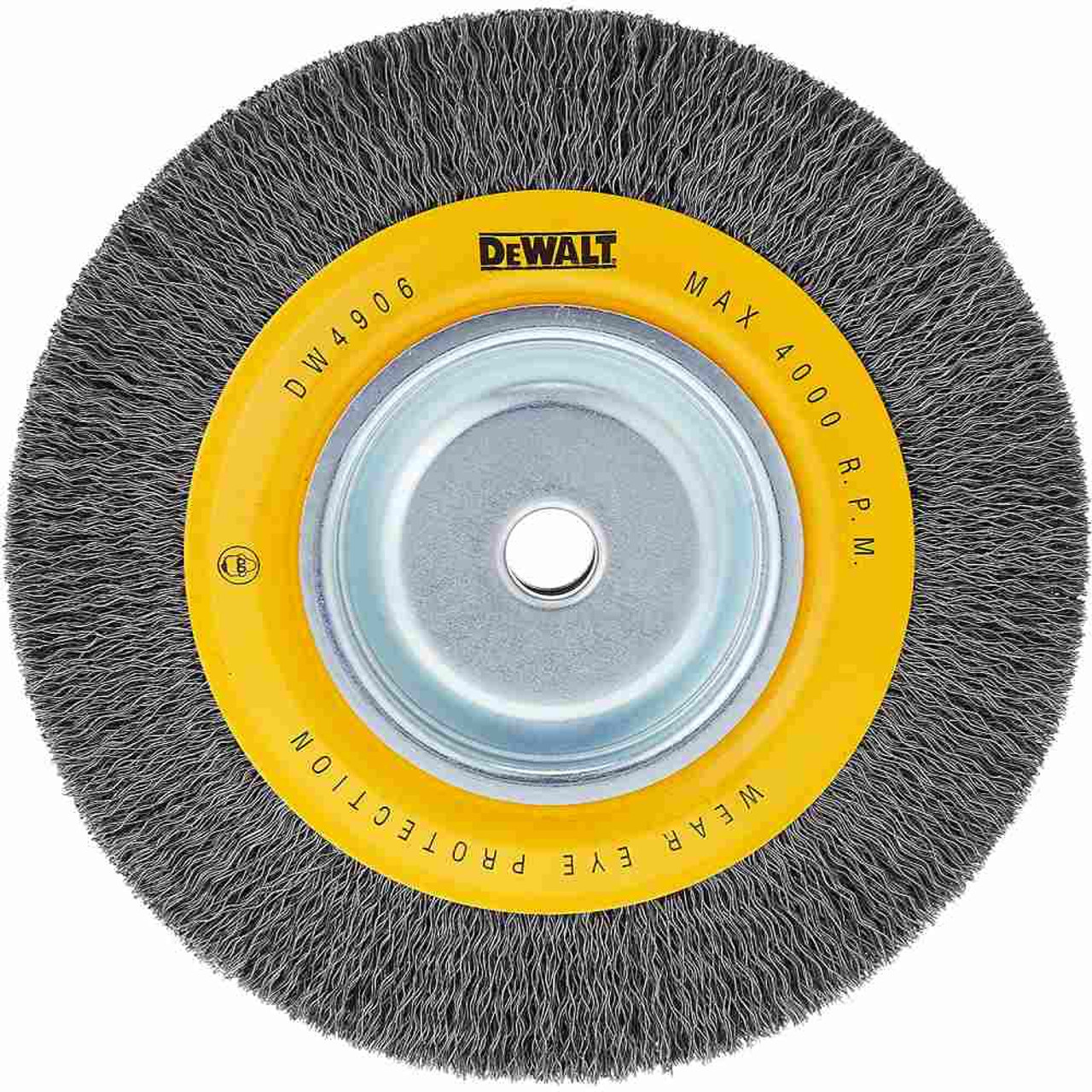 DeWalt DW4906 HP 8 inch Crimped Bench Grinder Brush - Medium Face DeWalt DW4906 HP 8 inch Crimped Bench Grinder Brush - Medium Face