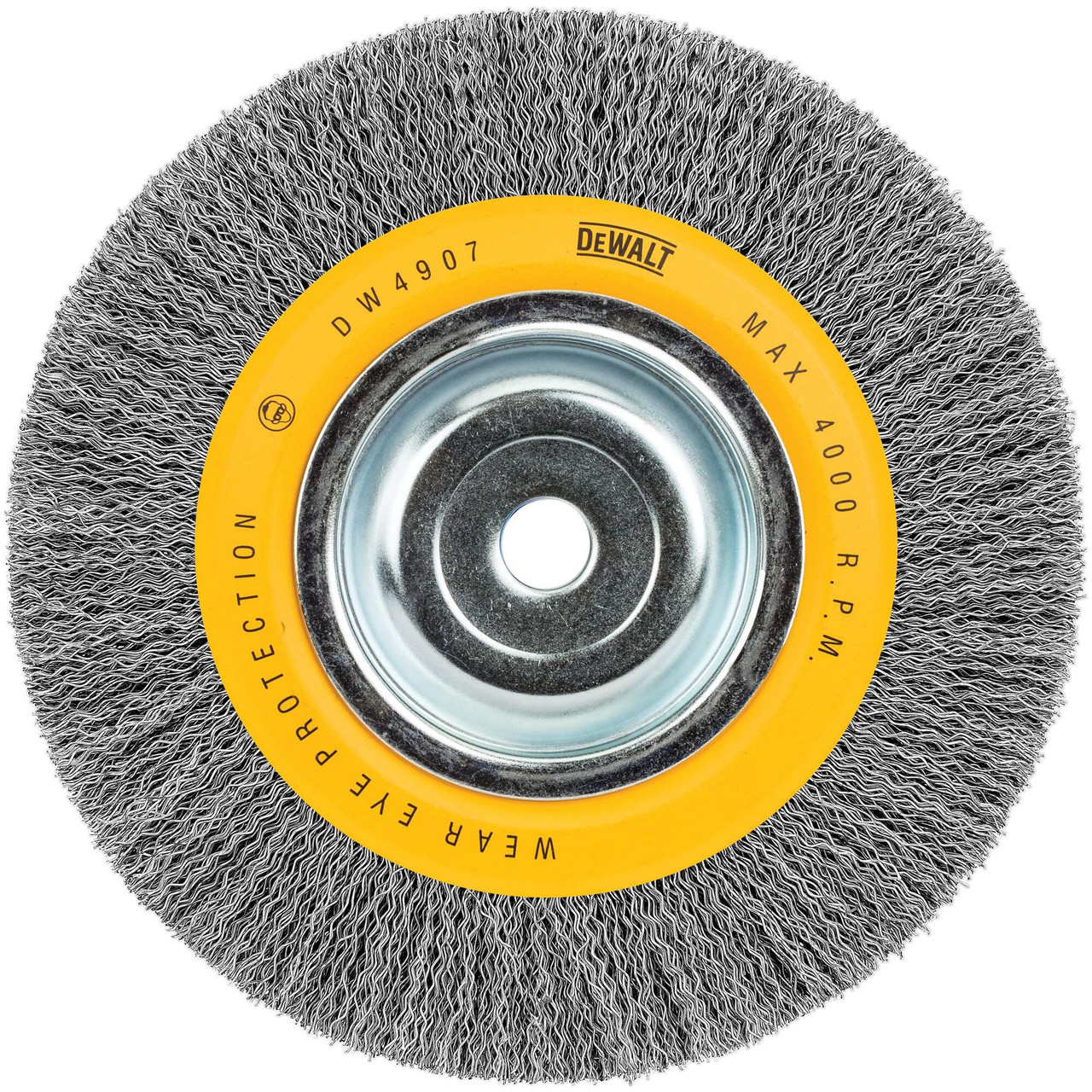 DeWalt DW4907 HP 8 inch Crimped Bench Grinder Brush - Wide Face DeWalt DW4907 HP 8 inch Crimped Bench Grinder Brush - Wide Face