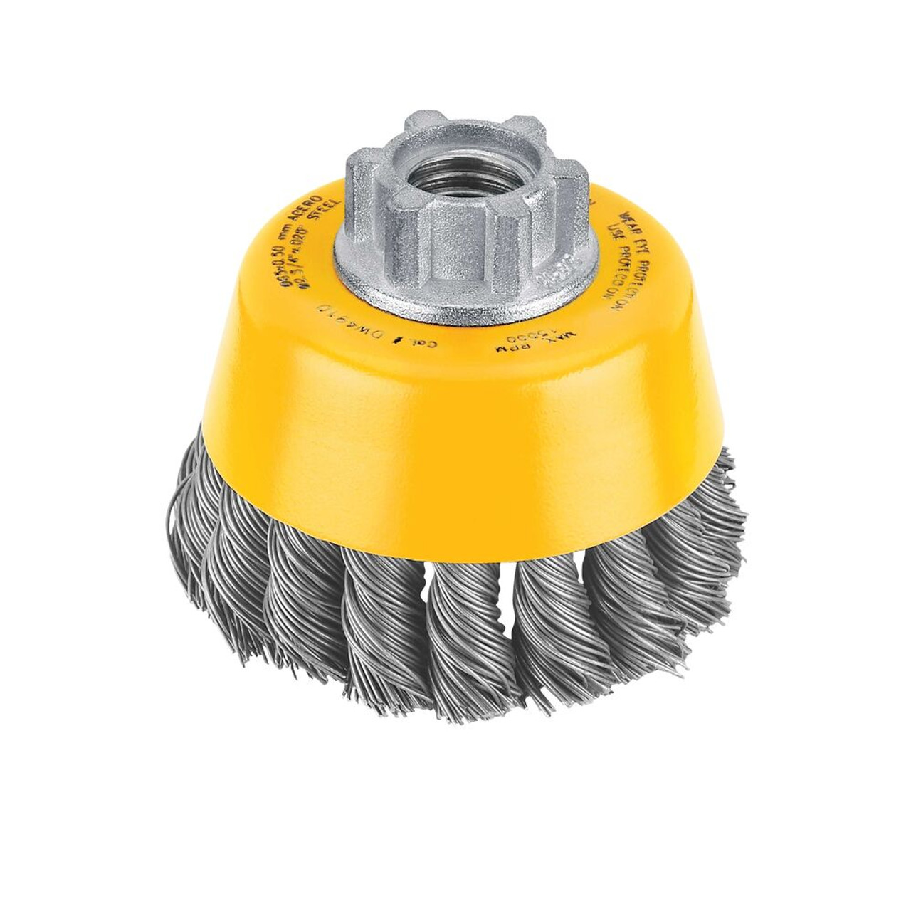 DeWalt DW4910 HP 3 inch Knotted Wire Cup Brush DeWalt DW4910 HP 3 inch Knotted Wire Cup Brush
