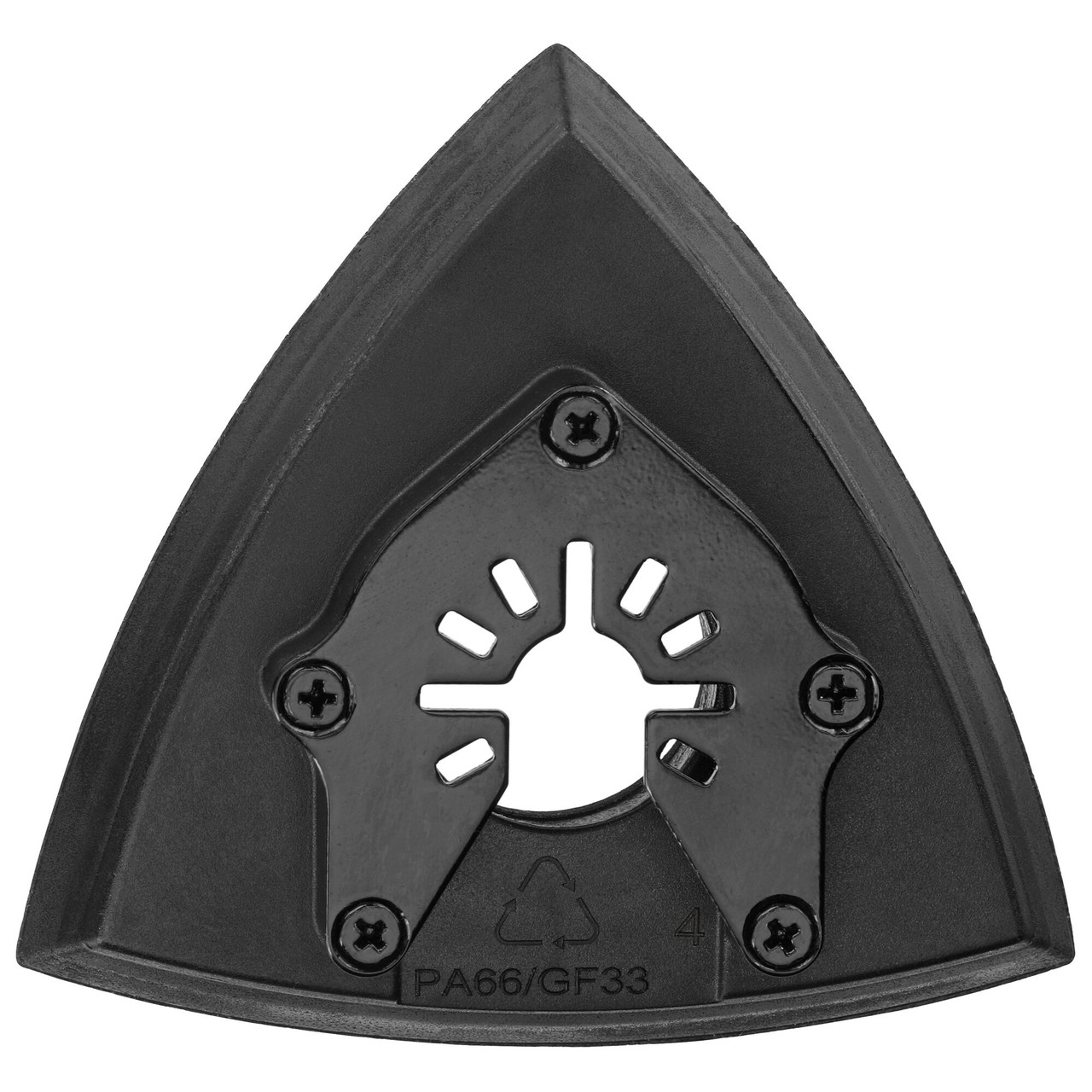 DeWalt DWA4200 3-1/2 inch Oscillating Sanding Pad showing mounting system DeWalt DWA4200 3-1/2 inch Oscillating Sanding Pad showing mounting system