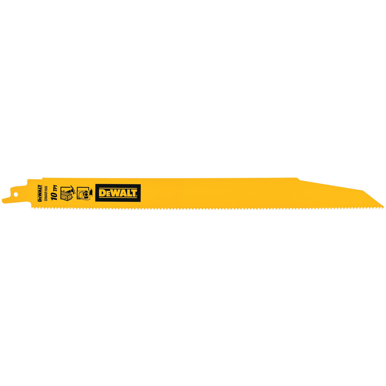 DeWalt DWAR160 12 inch x 10 TPI Bi-Metal Demolition Reciprocating Saw Blades - 5pk