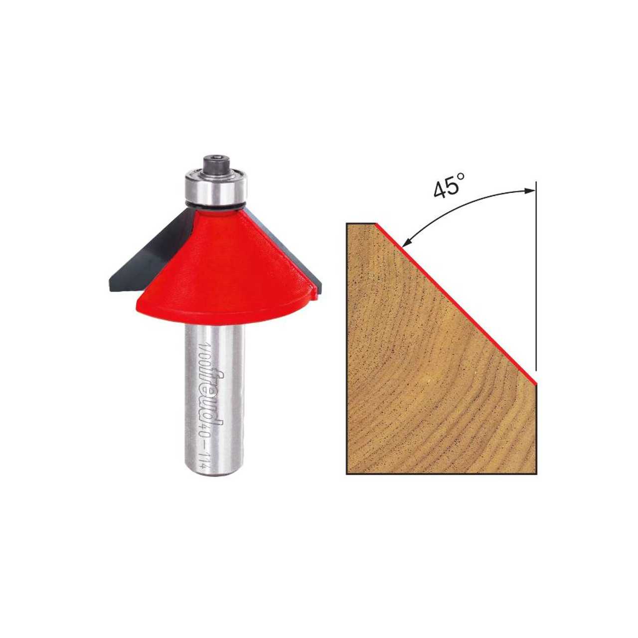 Freud 40-114 1-5/8 Inch Chamfer Router Bit - 1/2 Inch Shank Freud 40-114 1-5/8 Inch Chamfer Router Bit - 1/2 Inch Shank