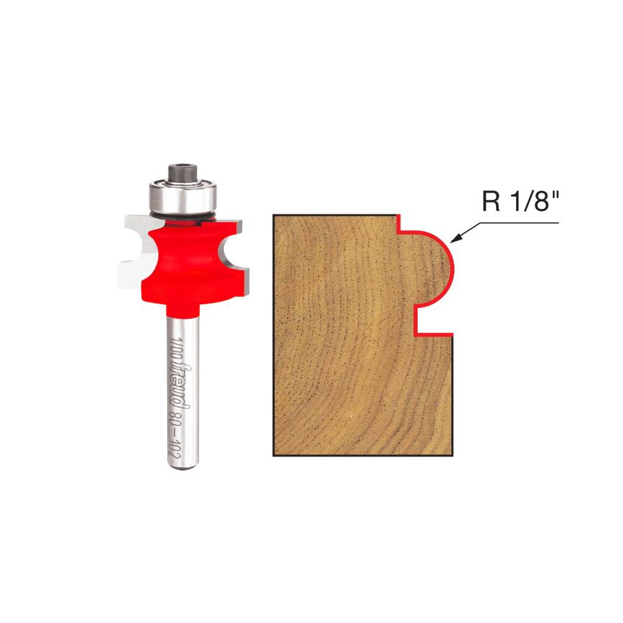 Freud 80-102 1/8 Inch Radius Traditional Beading Router Bit - 1/4 Inch Shank Freud 80-102 1/8 Inch Radius Traditional Beading Router Bit - 1/4 Inch Shank