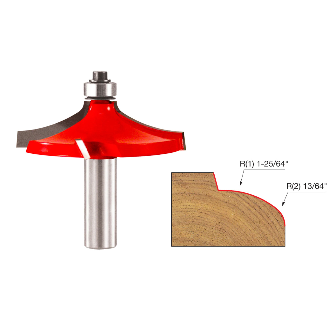 Freud 99-027 2-19/32 Inch Quadra-Cut Table Edge  and Handrail Router Bit - 1/2 Inch Shank Freud 99-027 2-19/32 Inch Quadra-Cut Table Edge  and Handrail Router Bit - 1/2 Inch Shank