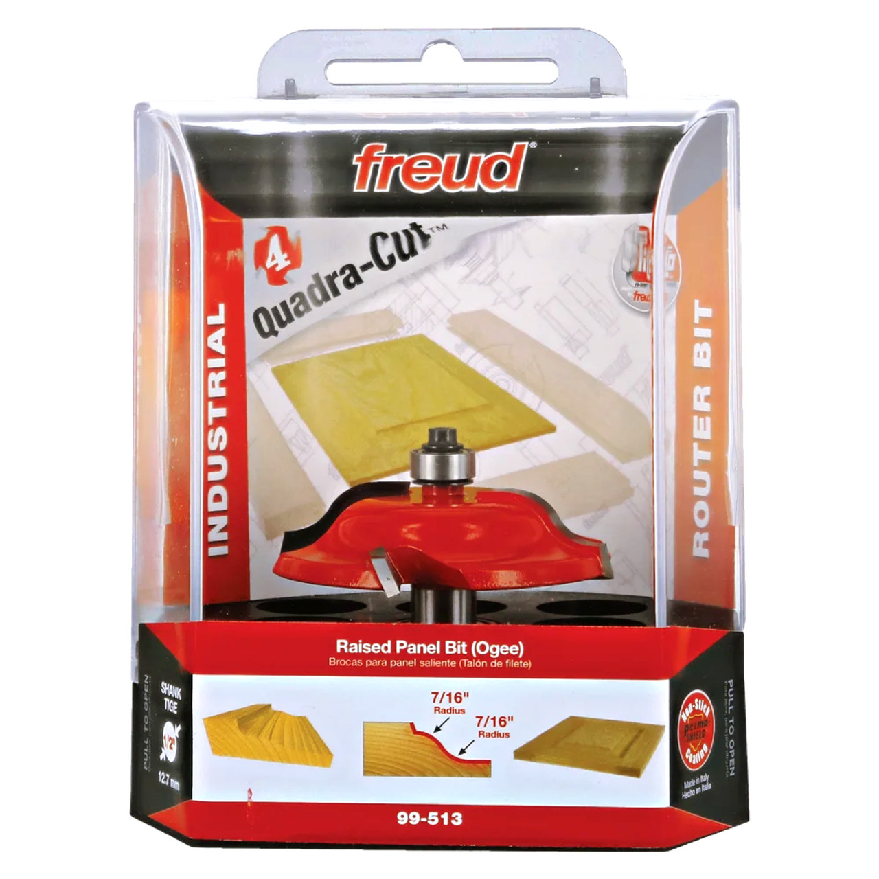 Freud  99-513 2-3/4 inch Quadra-Cut Raised Panel Router Bit (Ogee Profile) - 1/2 inch Shank