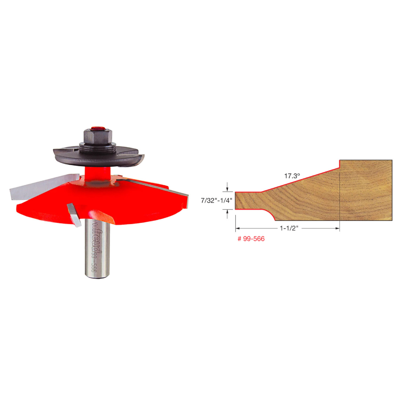 Freud 99-566 3-1/2 Inch Quadra-Cut Raised Panel Router Bit with Backcutters - 1/2 Inch Shank Freud 99-566 3-1/2 Inch Quadra-Cut Raised Panel Router Bit with Backcutters - 1/2 Inch Shank