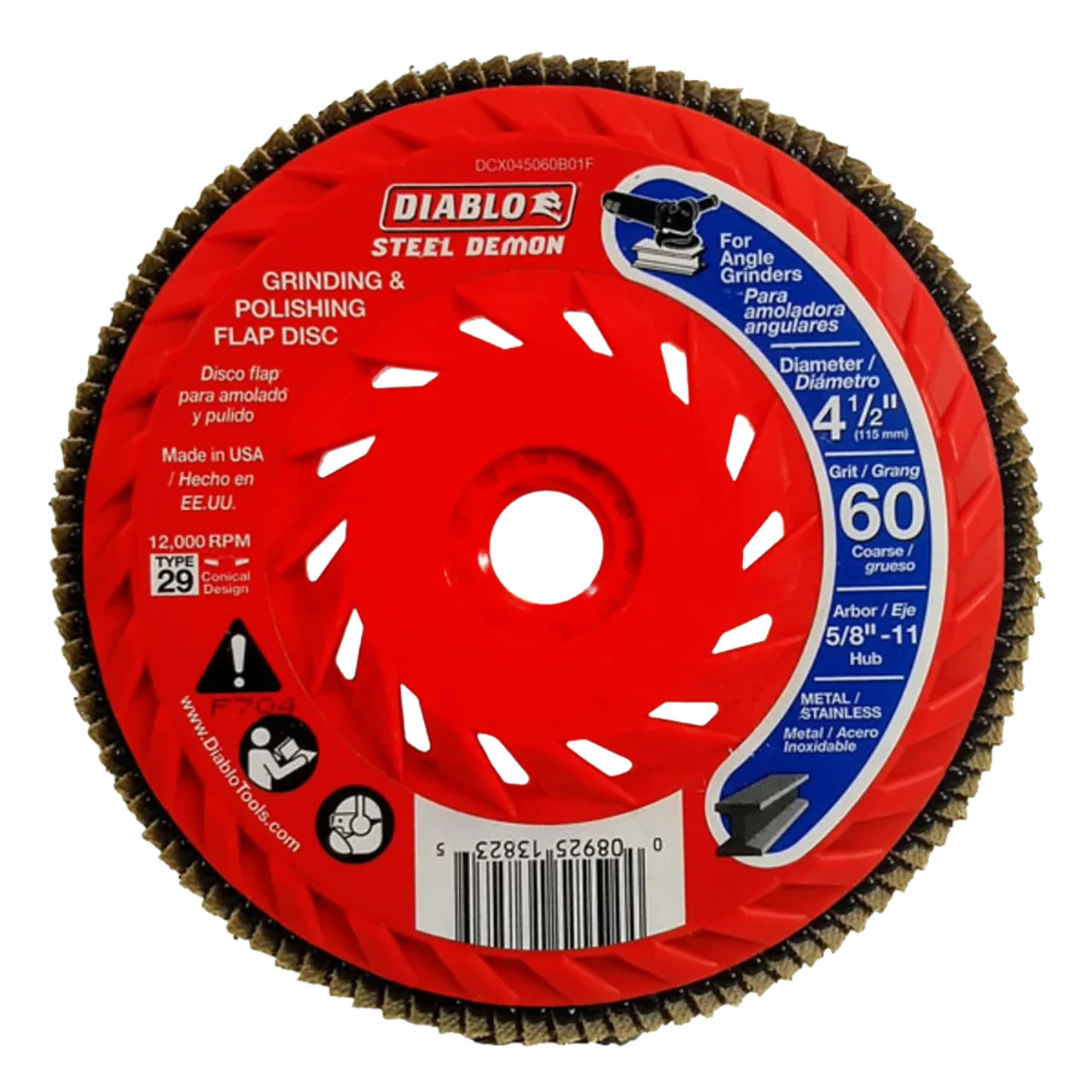 Diablo CDX045040B01F Steel Demon 4-1/2 Inch Speed Hub 40 Grit Type 29 Flap Disc Diablo CDX045040B01F Steel Demon 4-1/2 Inch Speed Hub 40 Grit Type 29 Flap Disc