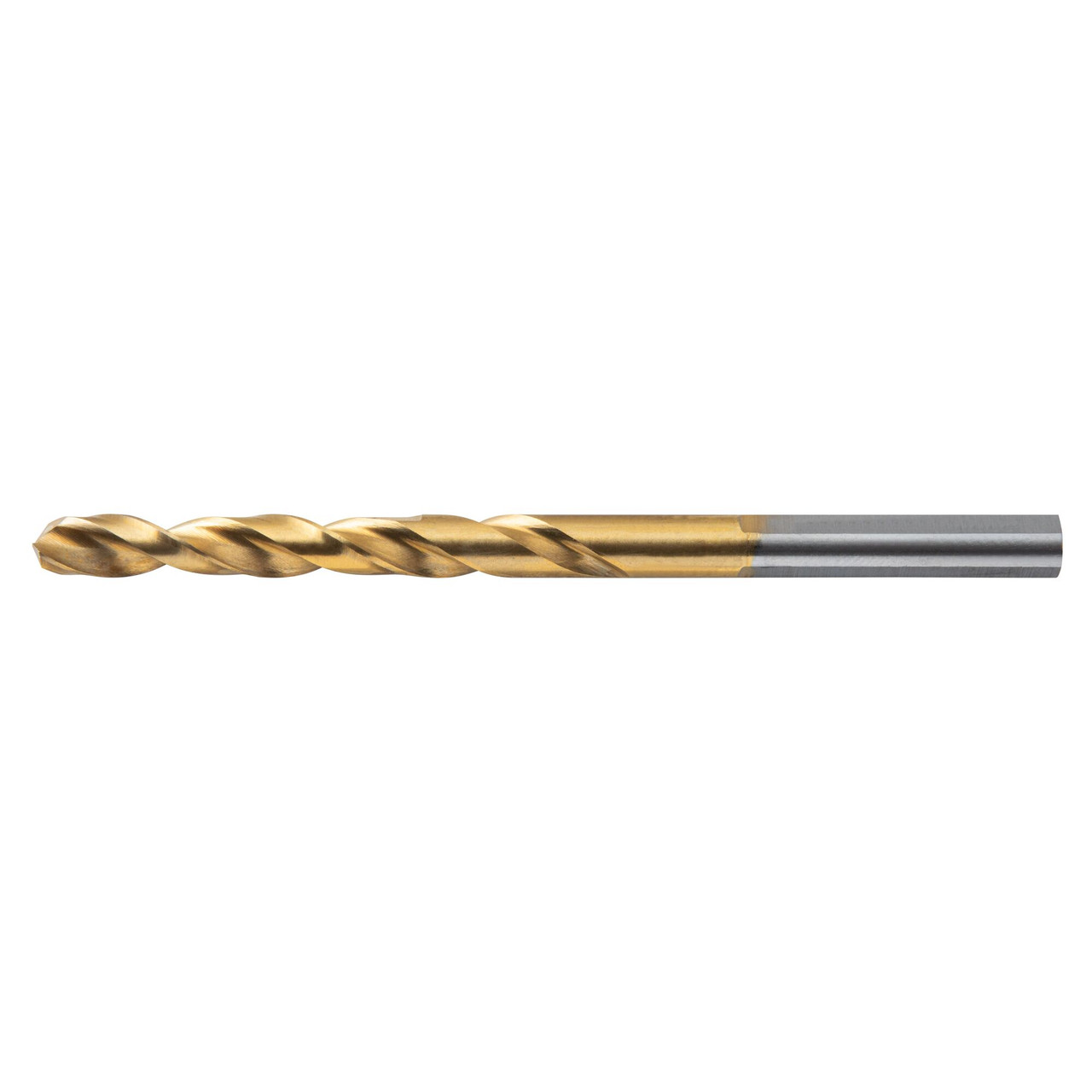 DeWalt DW1316 1/4 inch Titanium Nitride Coated Drill Bit showing different angle DeWalt DW1316 1/4 inch Titanium Nitride Coated Drill Bit showing different angle