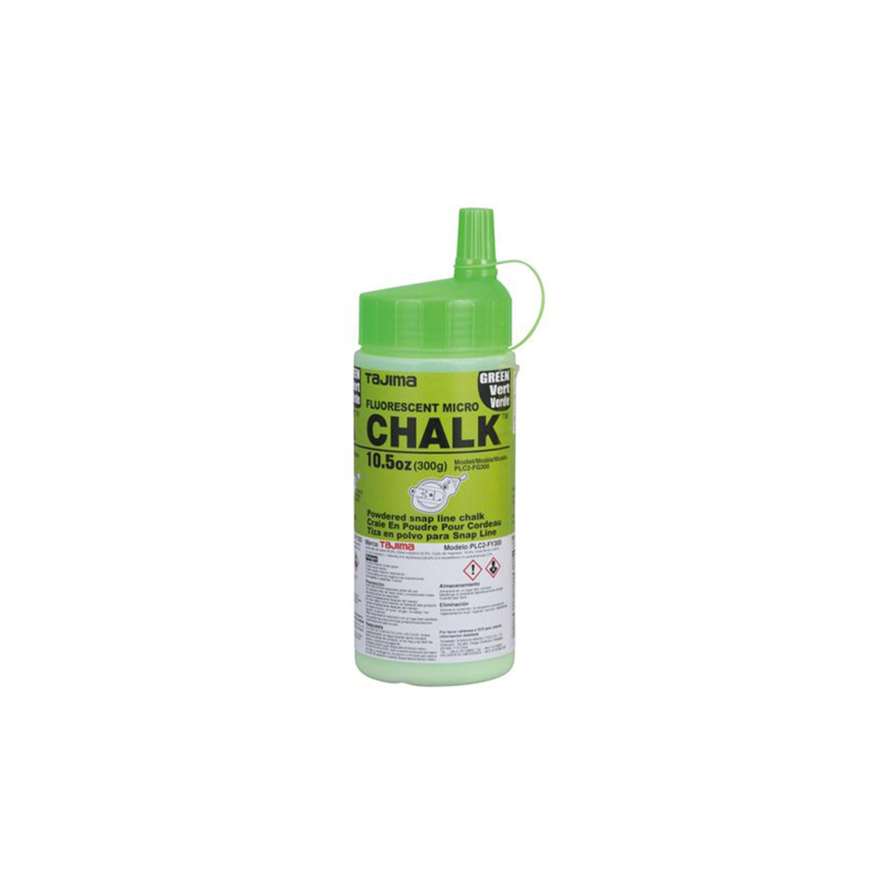 Tajima PLC2-FG300 Fluorescent Green Micro Chalk - 10.5oz Bottle