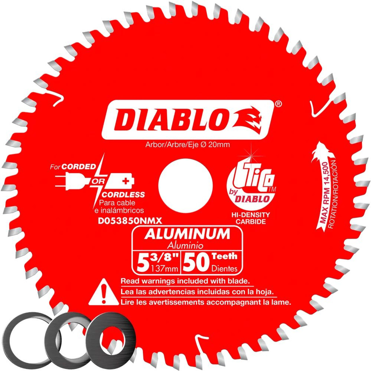 Diablo D053850NMX 5-3/8 Inch x 50T Aluminum Cutting Trim Saw Blade Diablo D053850NMX 5-3/8 Inch x 50T Aluminum Cutting Trim Saw Blade