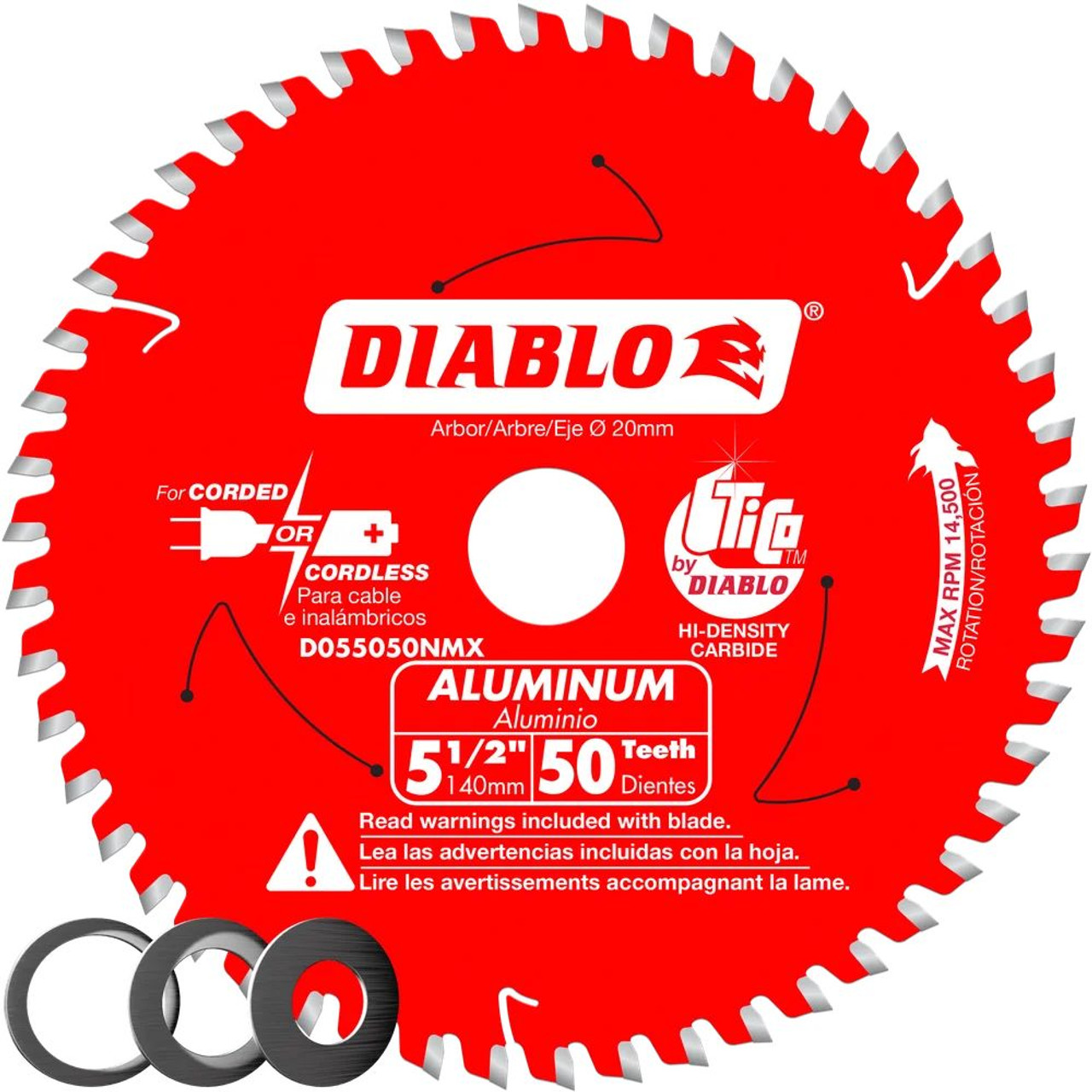 Diablo D055050NMX 5-1/2 Inch x 50T Aluminum Cutting Trim Saw Blade Diablo D055050NMX 5-1/2 Inch x 50T Aluminum Cutting Trim Saw Blade