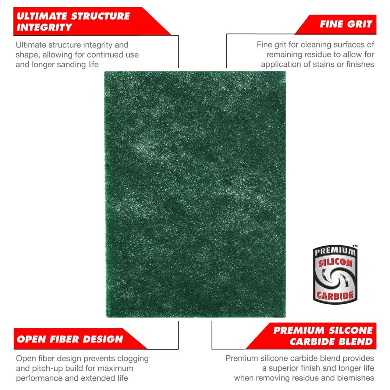 Diablo DCP060UFNN02G 6 inch x 4 inch 600 Grit Micro Fine Polish Final Stripping Pads - 2pk