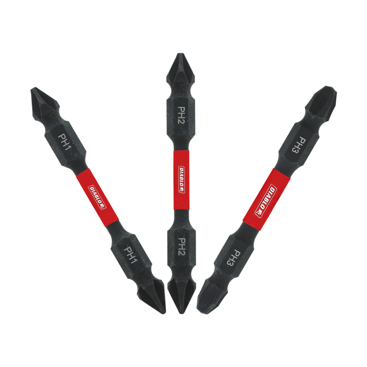 Diablo DDEPHV25-S3 3pc 2-1/2 Inch Double-Ended Phillips Drive Bit Set Diablo DDEPHV25-S3 3pc 2-1/2 Inch Double-Ended Phillips Drive Bit Set