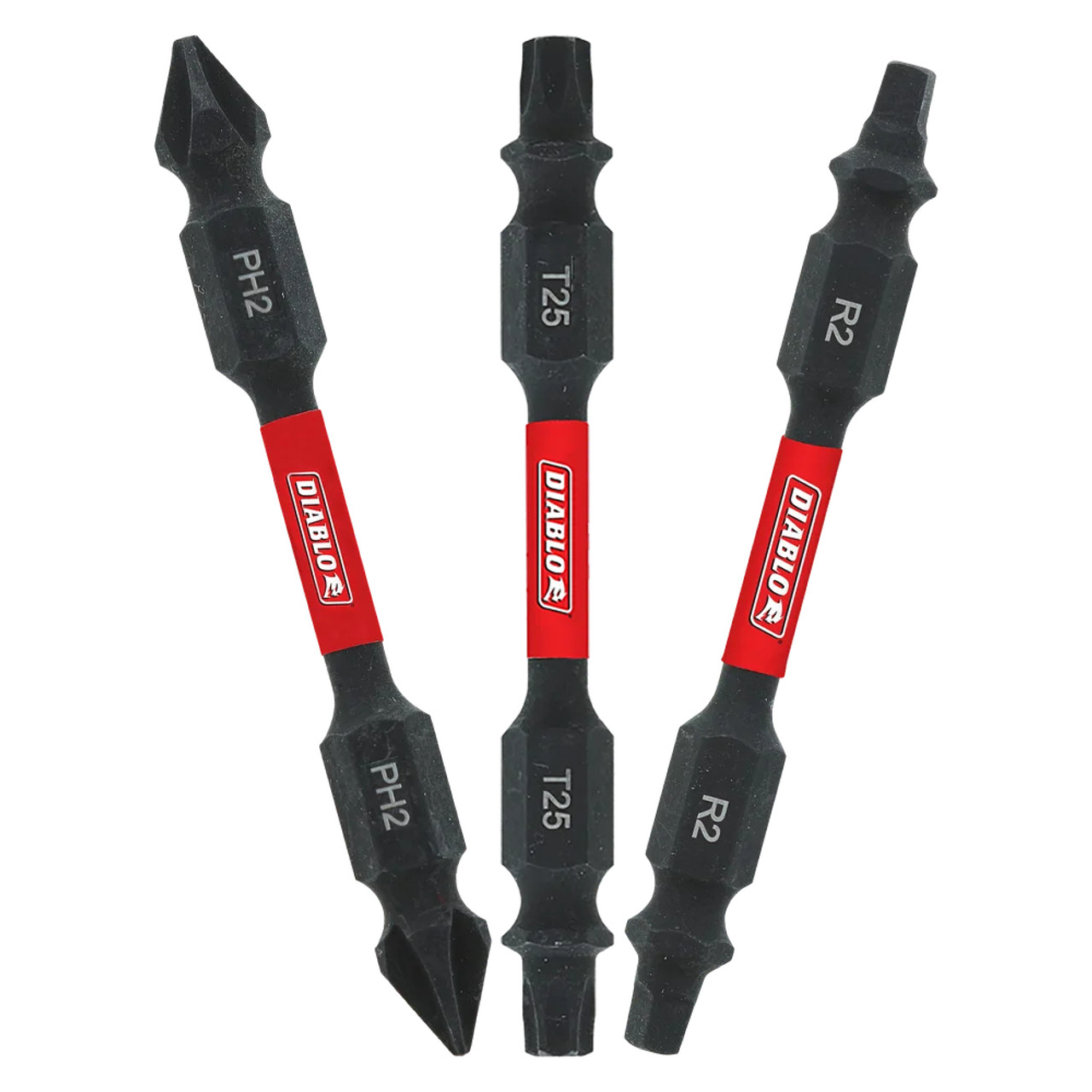 Diablo DDEV25-S3 3pc 2-1/2 Inch Double-Ended Drive Bit Set