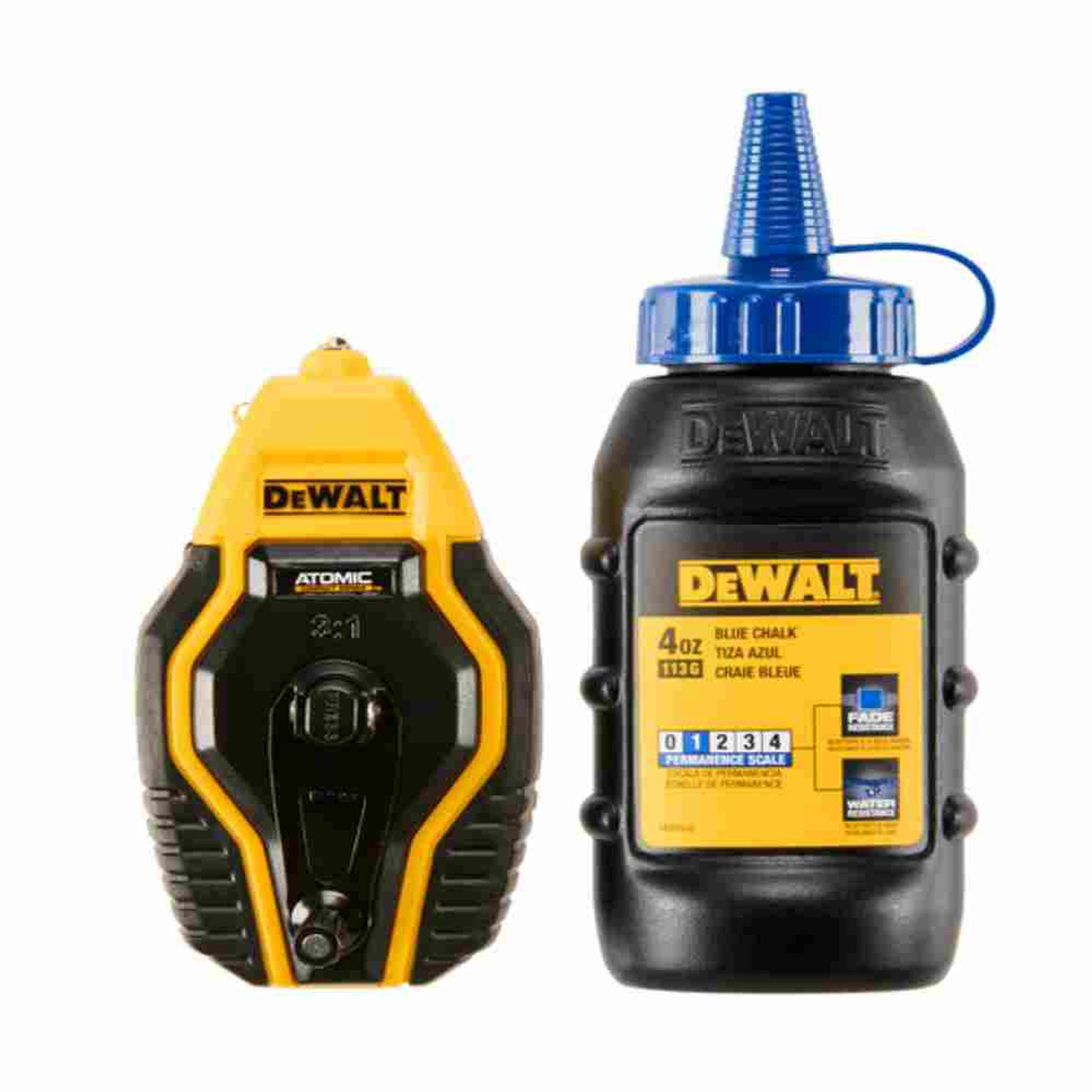 DeWalt DWHT47258L ATOMIC COMPACT SERIES Chalk Reel with Blue Chalk