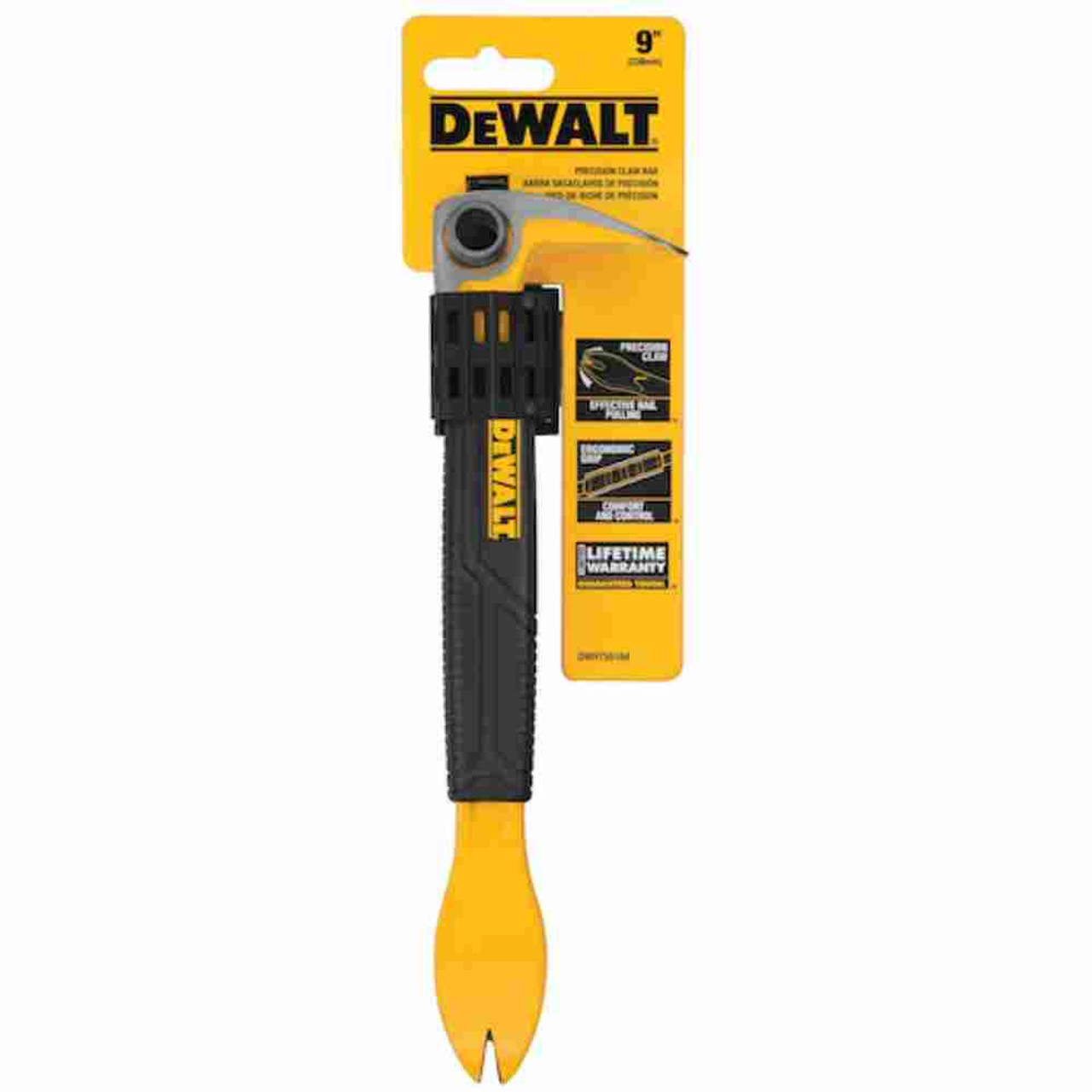 DeWalt DWHT55164 9 inch Precision Claw Bar showing in packaging