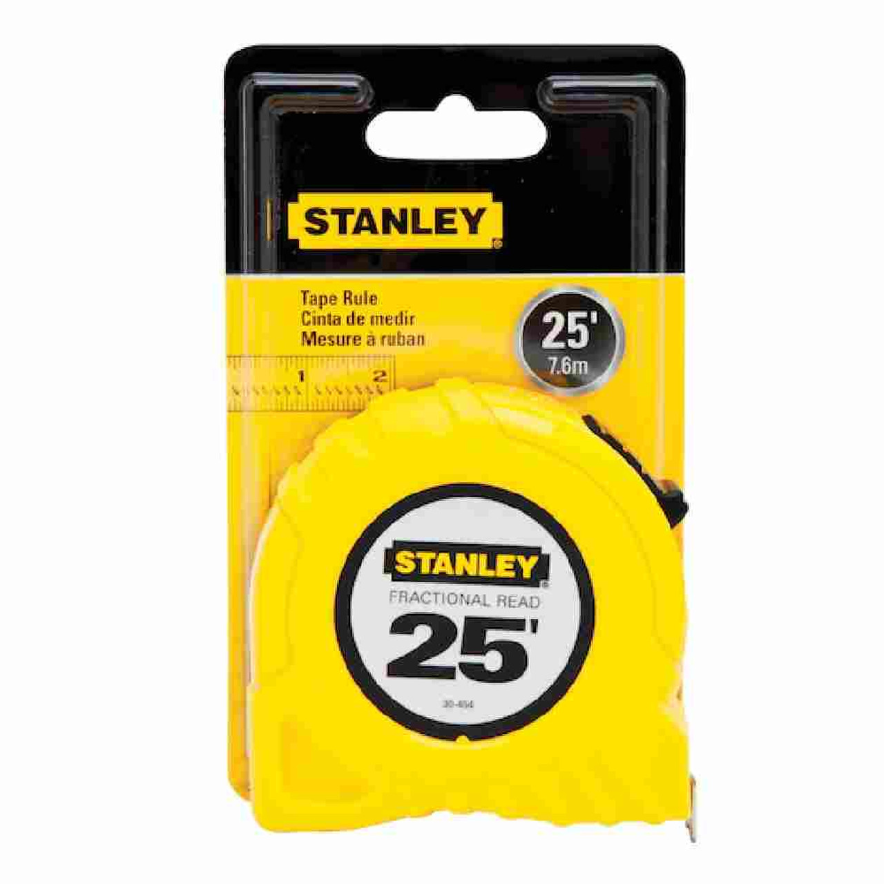 Stanley 30454 25 feet Fractional Read Tape Measure showing with packaging Stanley 30454 25 feet Fractional Read Tape Measure showing with packaging