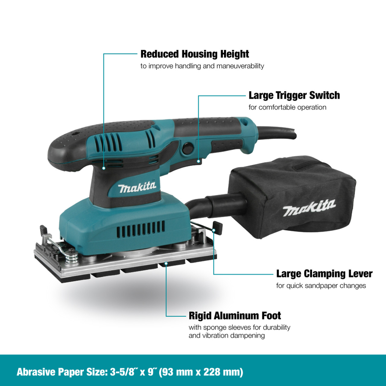 Makita BO3710 1/3-Sheet Finishing Sander Makita BO3710 1/3-Sheet Finishing Sander