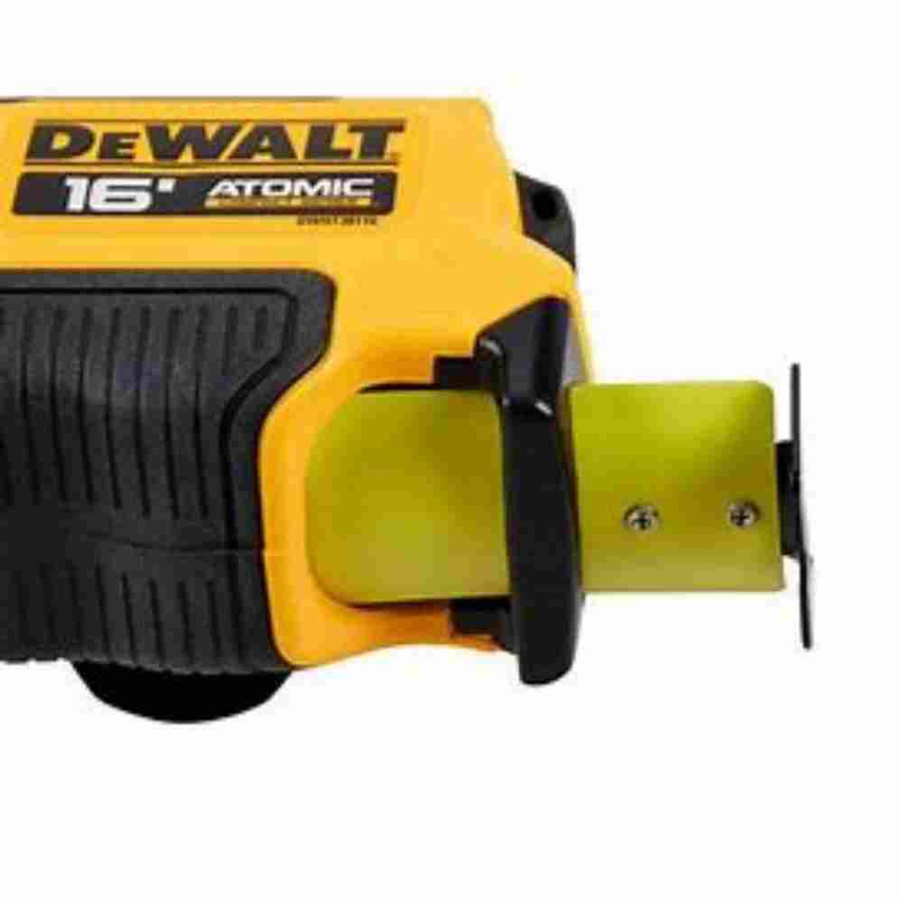 DeWalt DWHT38116S ATOMIC 16 feet Tape Measure showing finger spacing