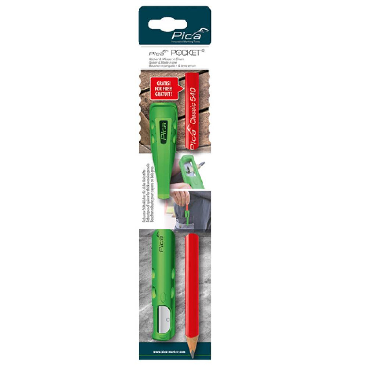 Pica 505-01 POCKET with Classic 540 Carpenter Pencil